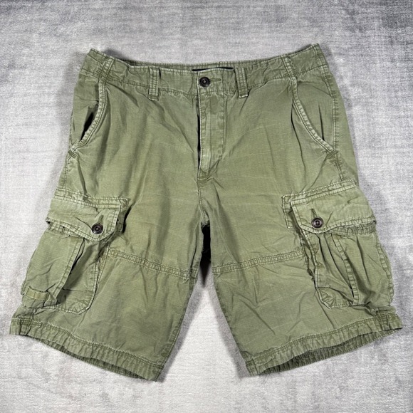 American Eagle Outfitters Other - American Eagle Shorts Mens 34 Olive Green Cargo Longboard Ripstop Utility Hiking